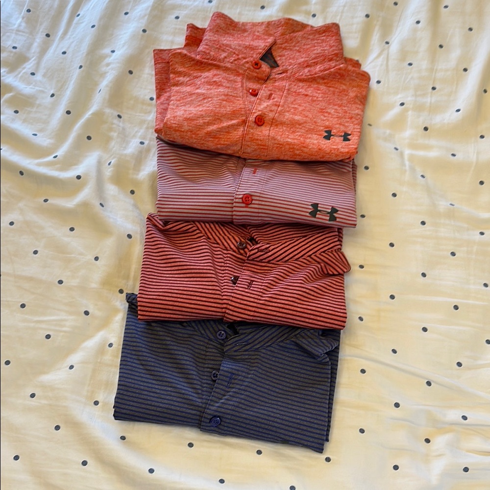 Men’s Under Armour Heatgear Polos - Lot of 4 - Size S